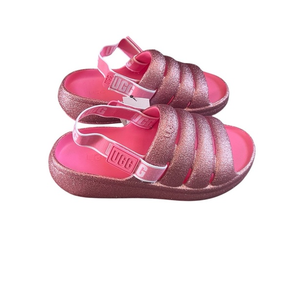 UGG Sport Yeah Pink Glitter Sandals - Picture 11 of 11